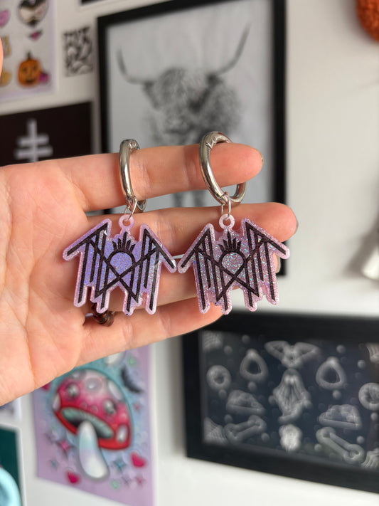 Pink Holographic Sleepy Boot Charms