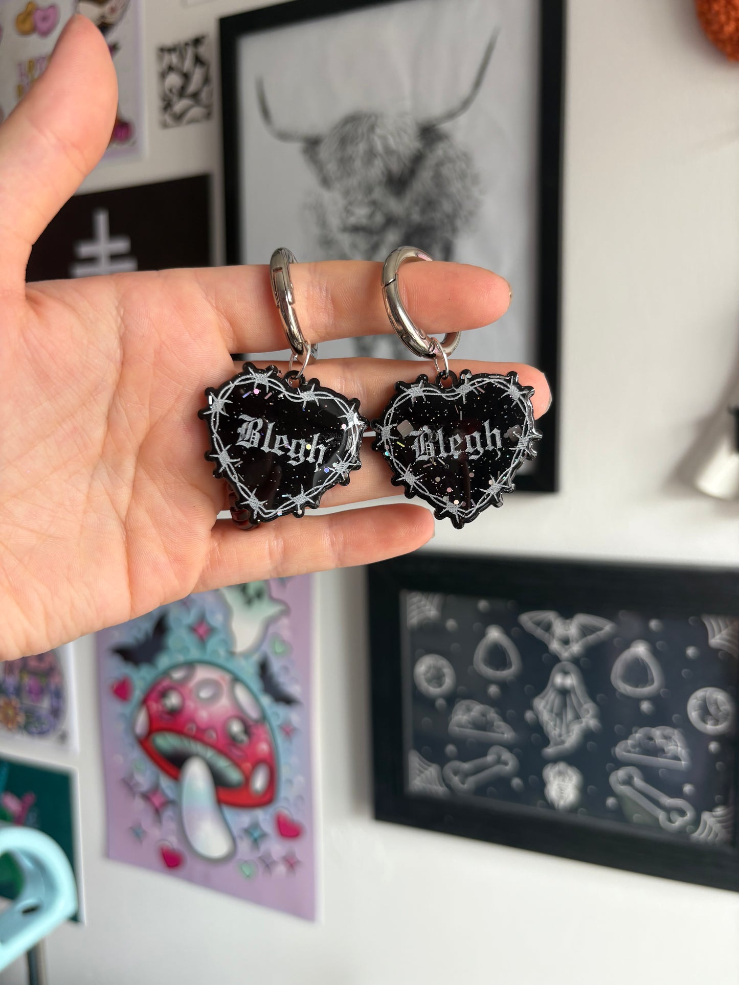Blegh Barbed Heart Boot Charms