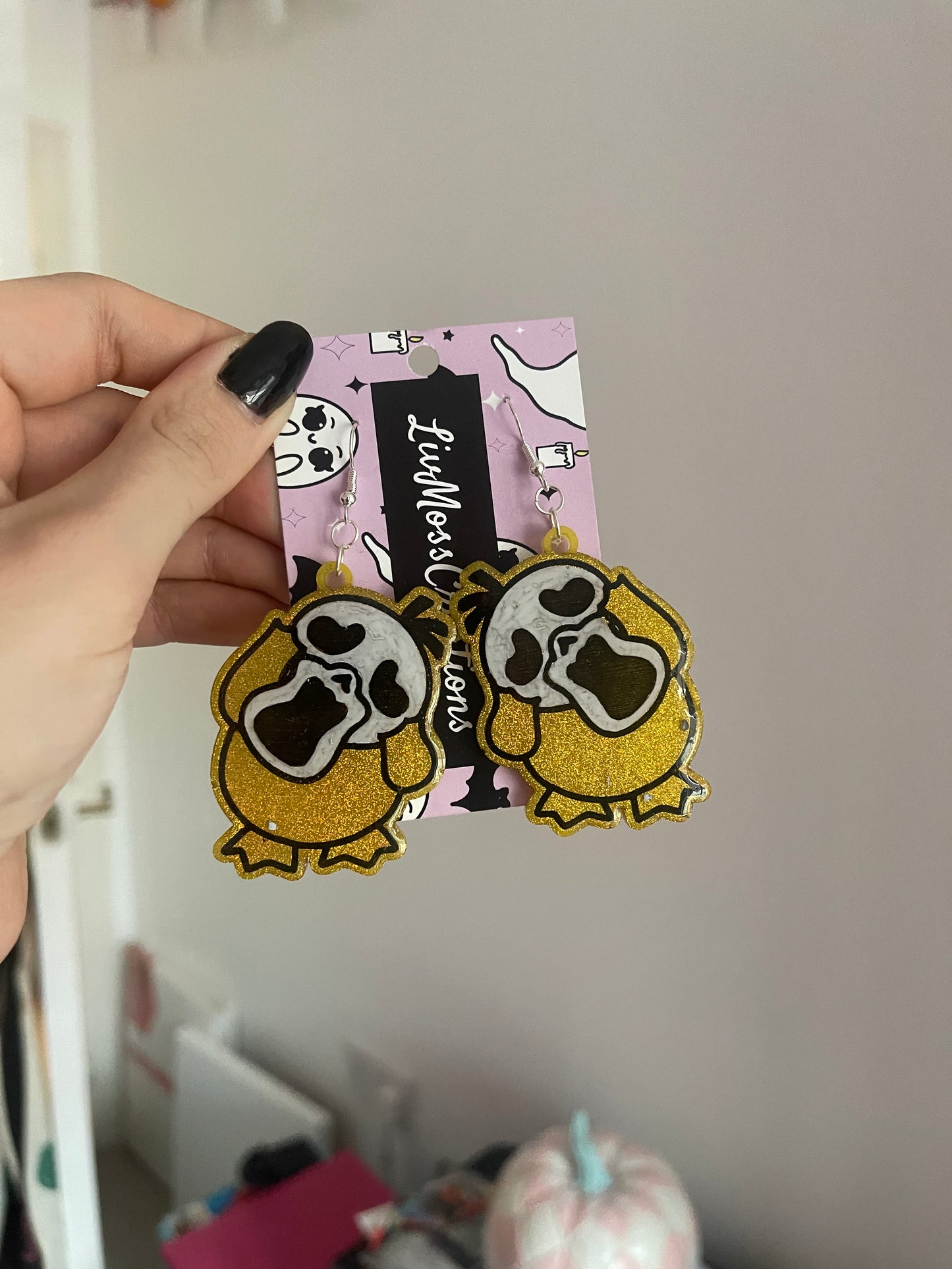 Spooky Psychic Duck Earrings