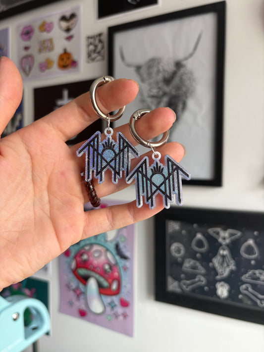 Lilac Holographic Sleepy Boot Charms