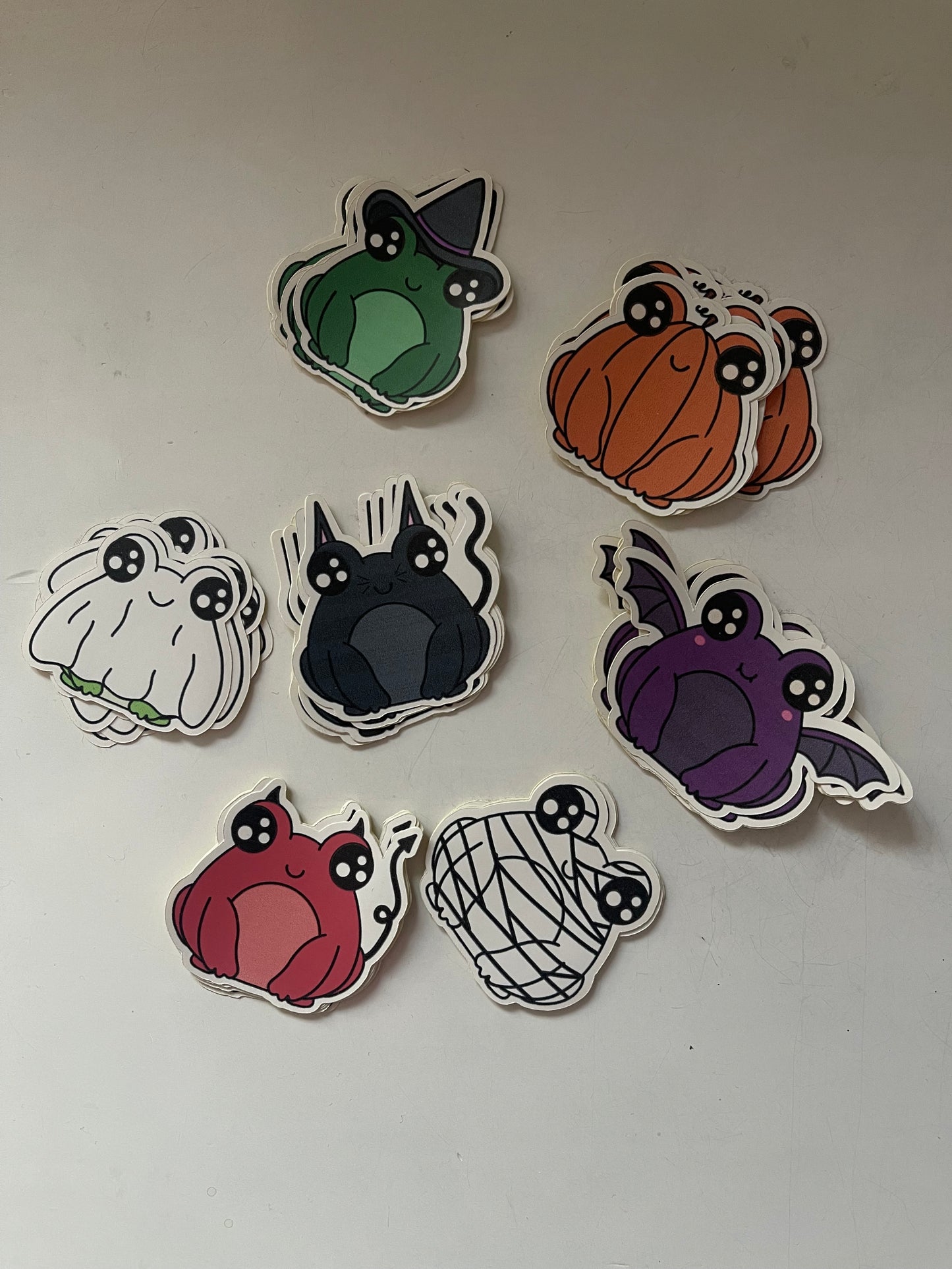 Spooky Frog Sticker Set