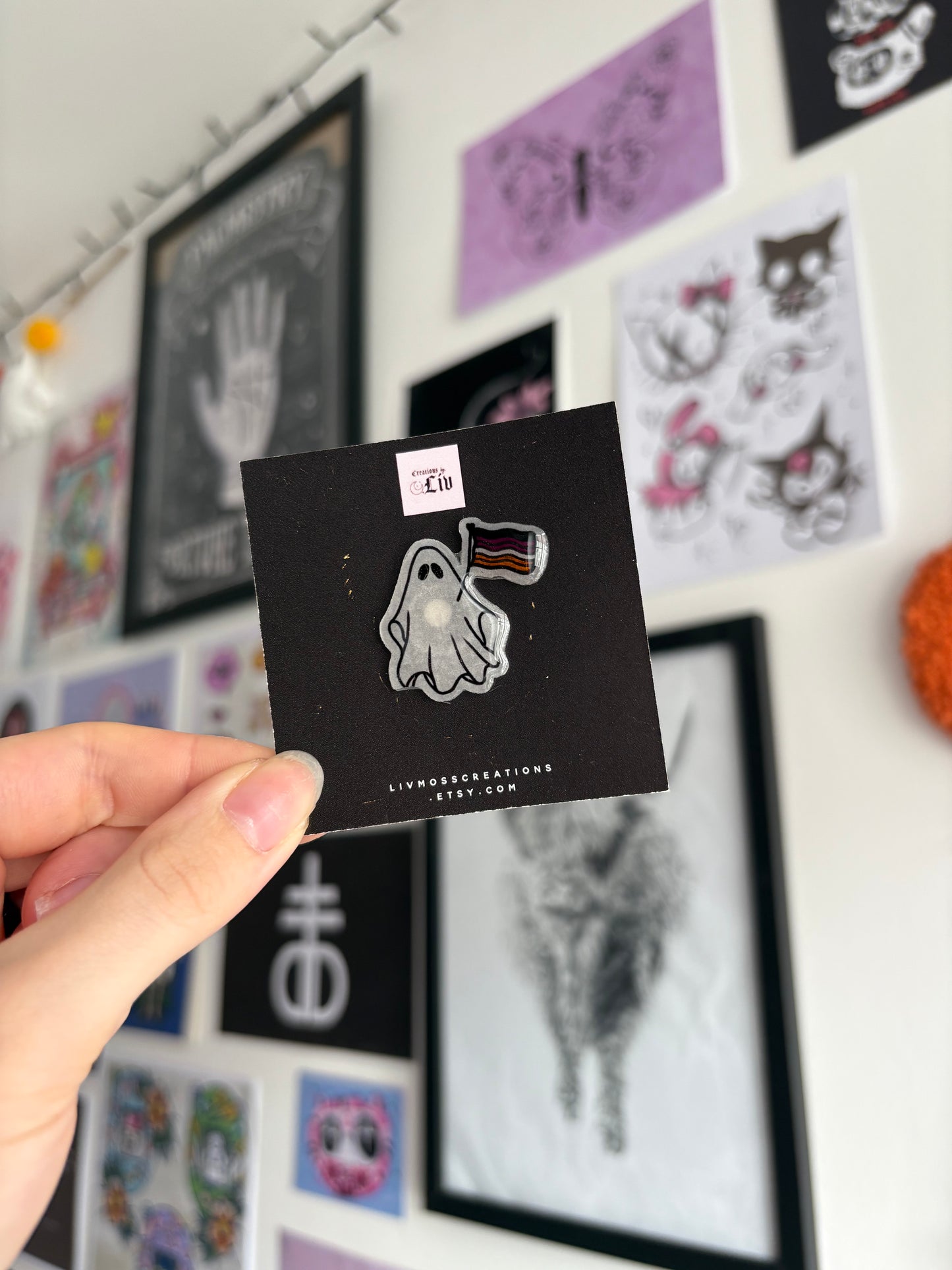 Non-Binary Pride Ghost Pin