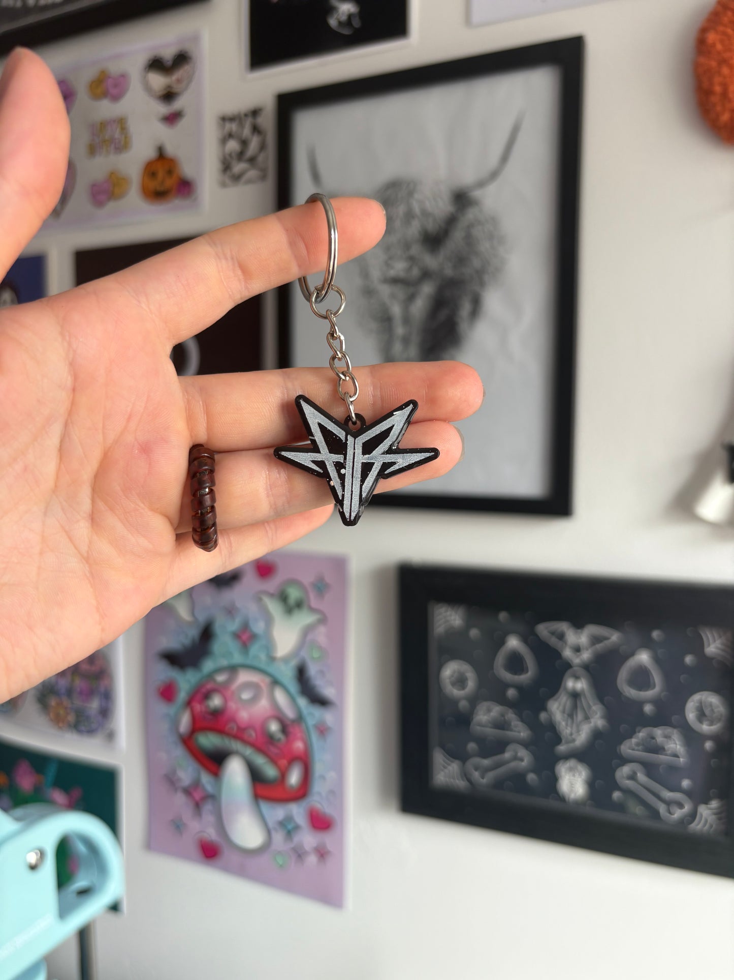 Falling Backwards Keyring