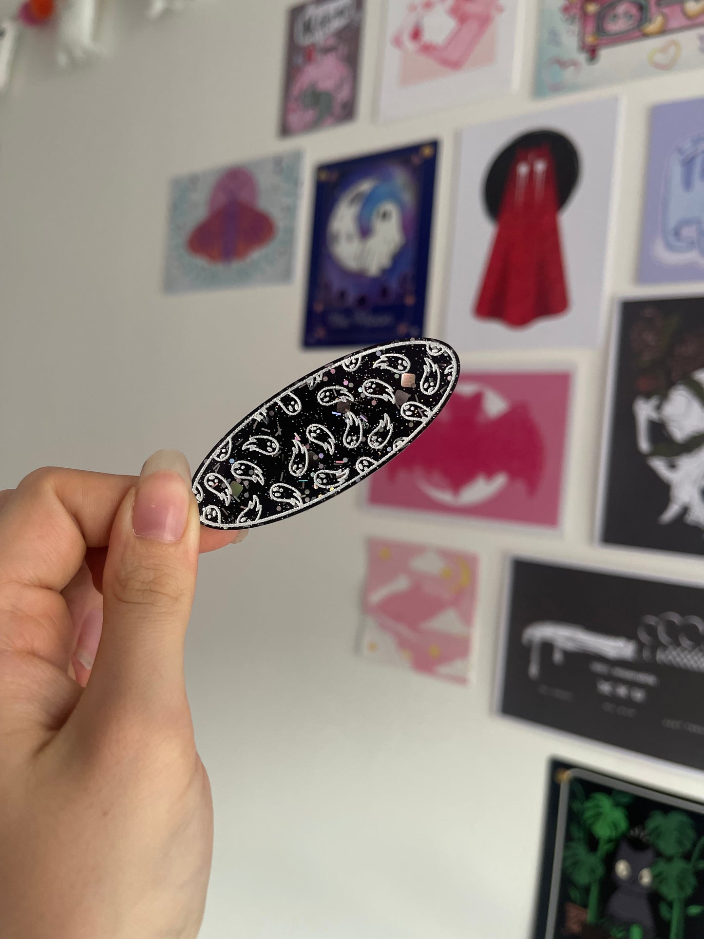 Mini Ghosts Barrette Clips