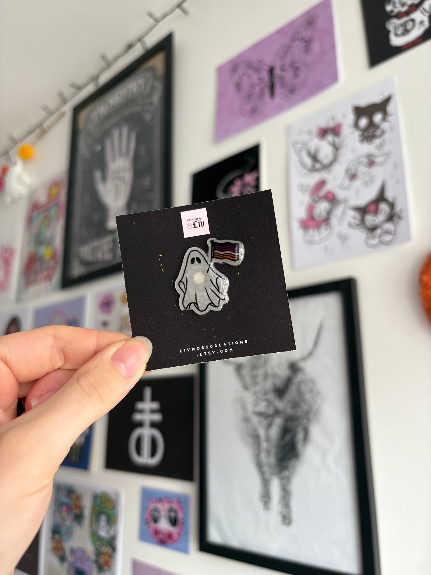 Non-Binary Pride Ghost Pin