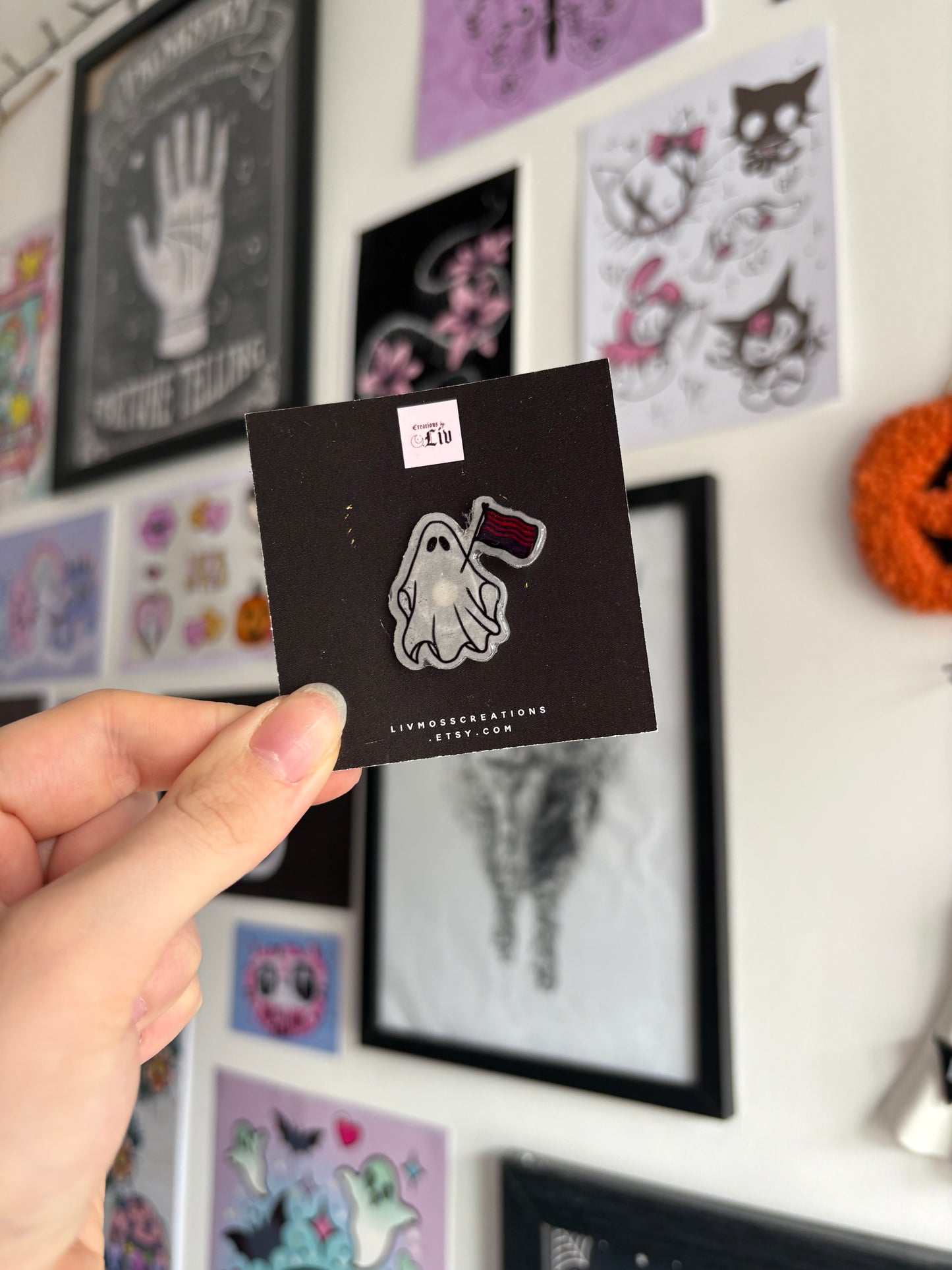 Bi Pride Ghost Pin
