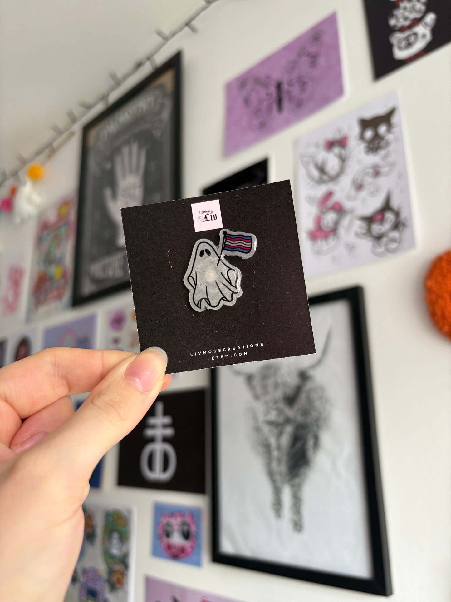 Trans Pride Ghost Pin