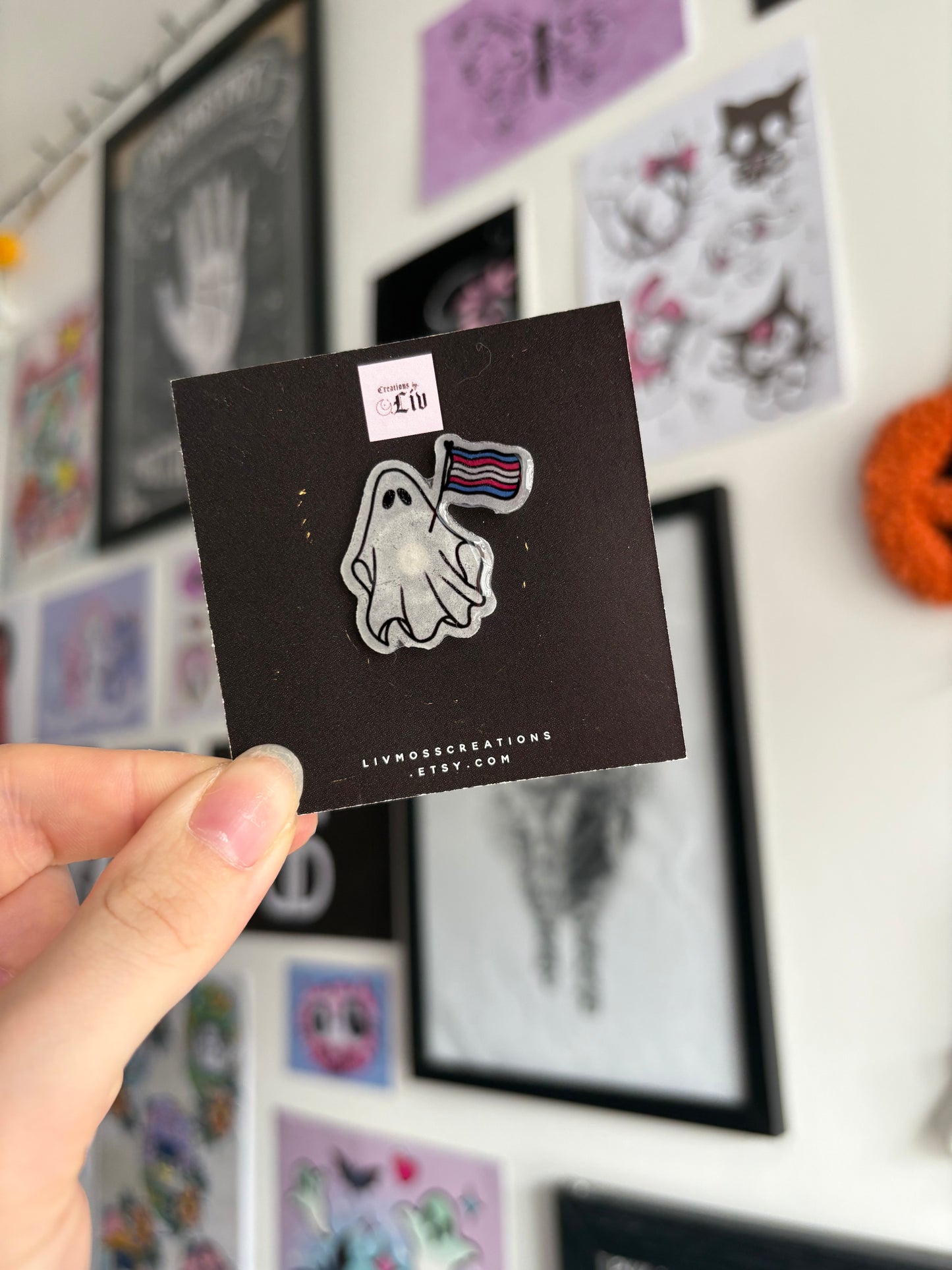 Trans Pride Ghost Pin