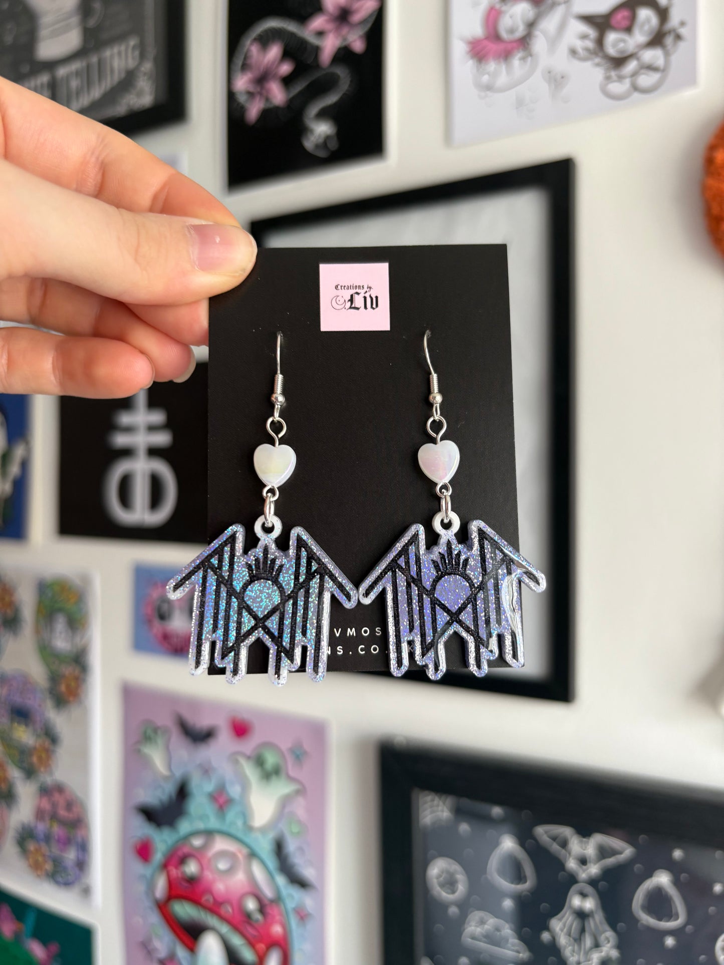 Lilac Holographic Sleepy Earrings