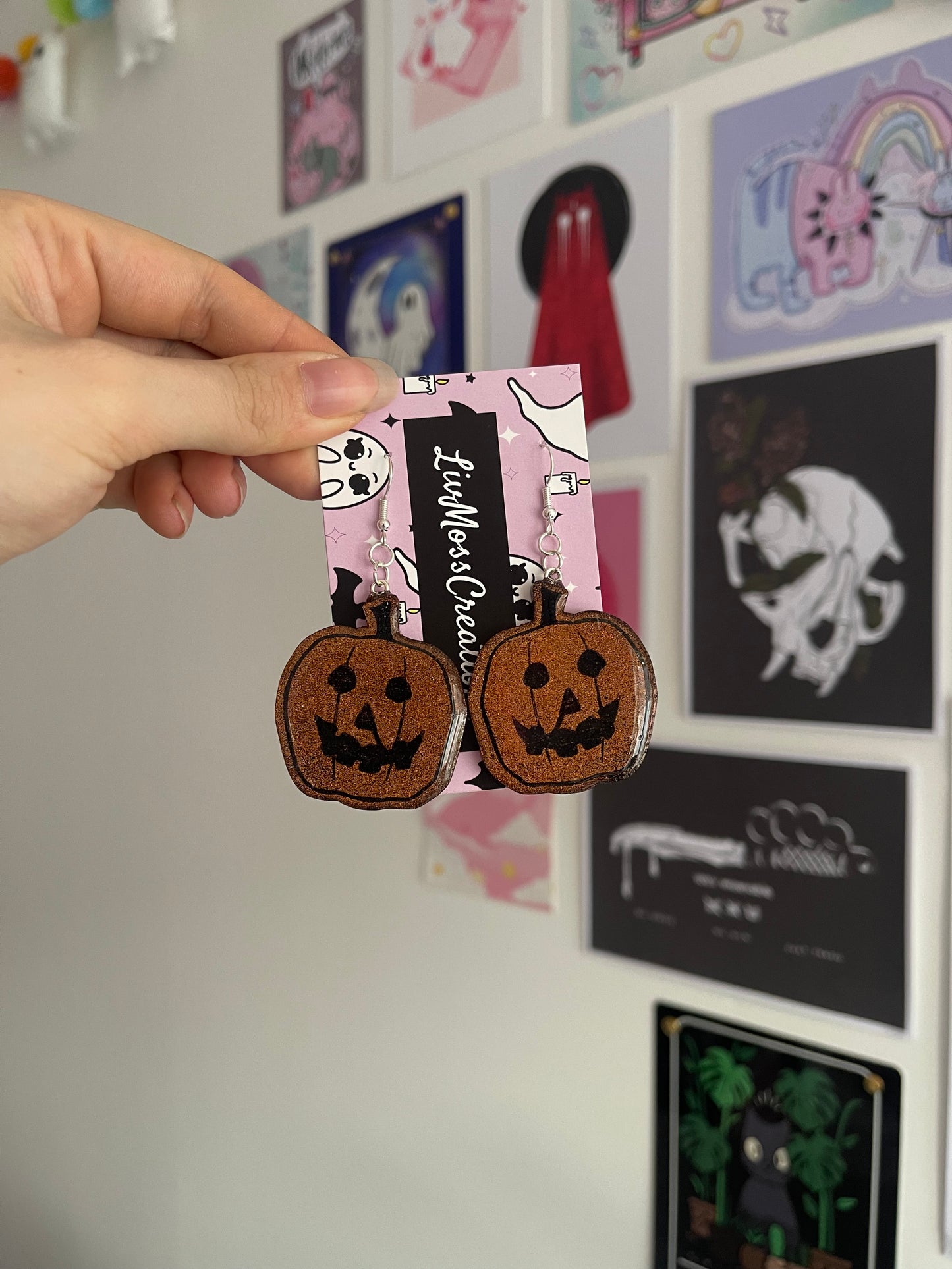 Wonky Pumpkin Earrings