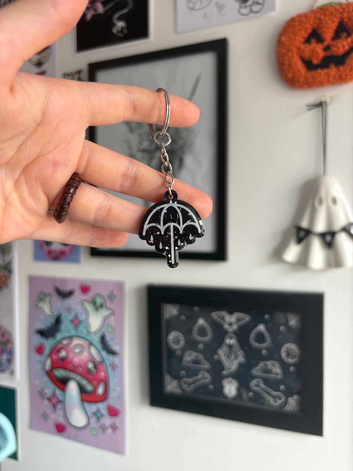 Rainy Umbrella Keyring