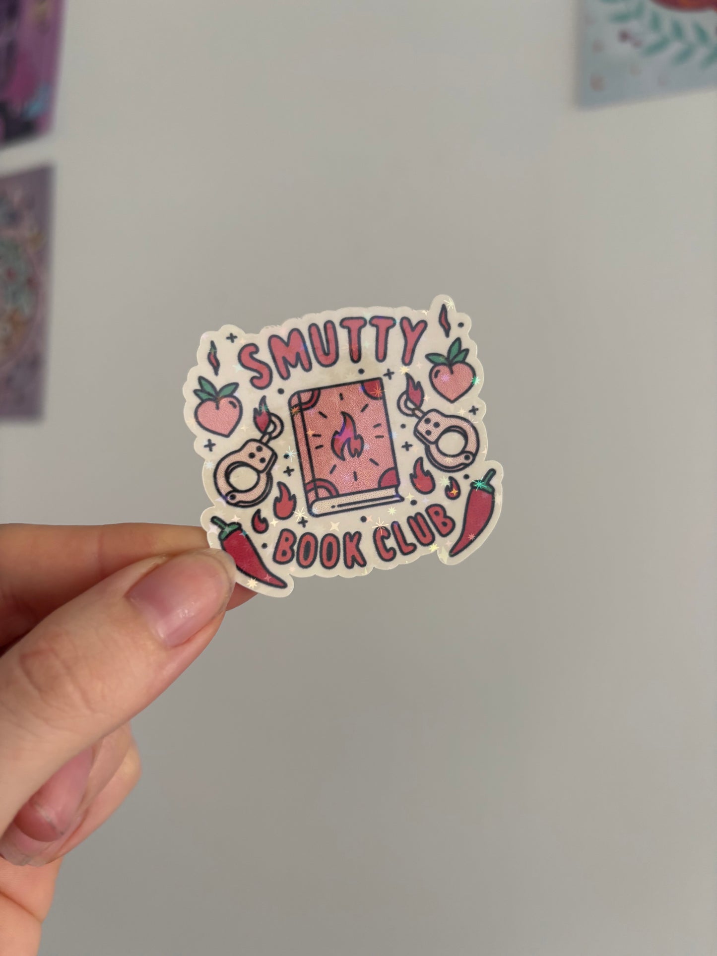 Smutty Book Club Holographic Sticker
