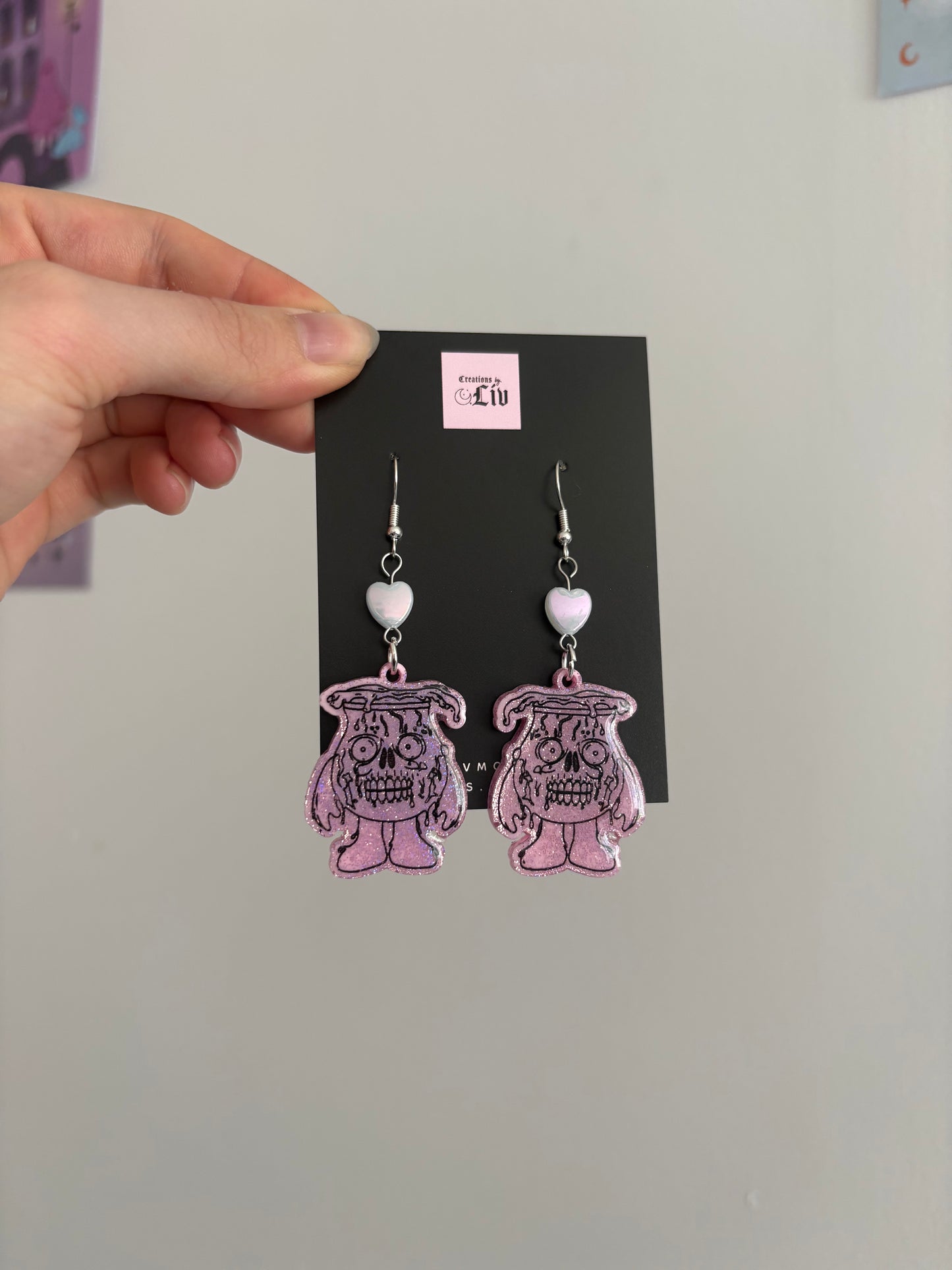 Pink Holographic Kool Drink Earrings