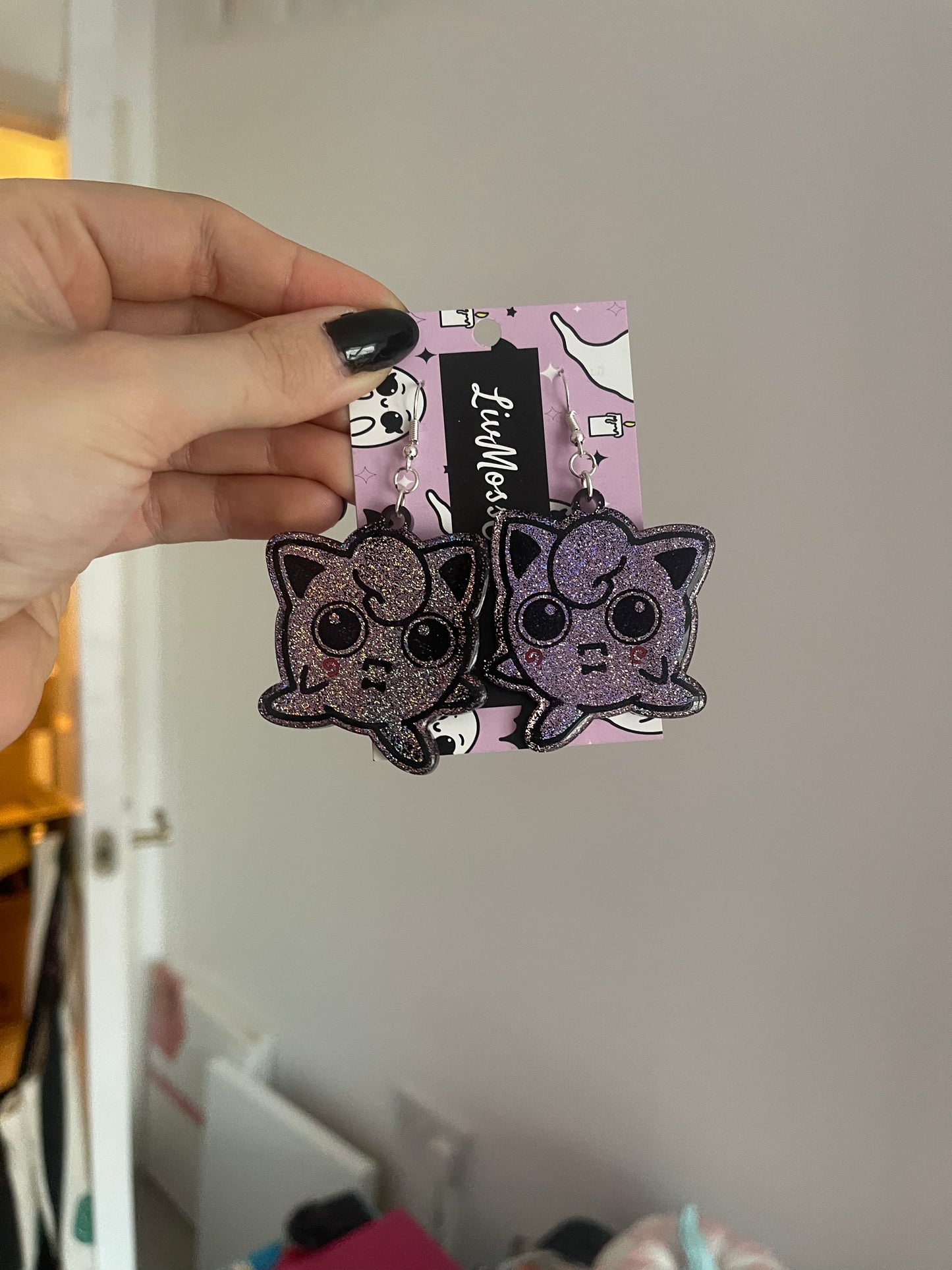 Spooky Puff Earrings