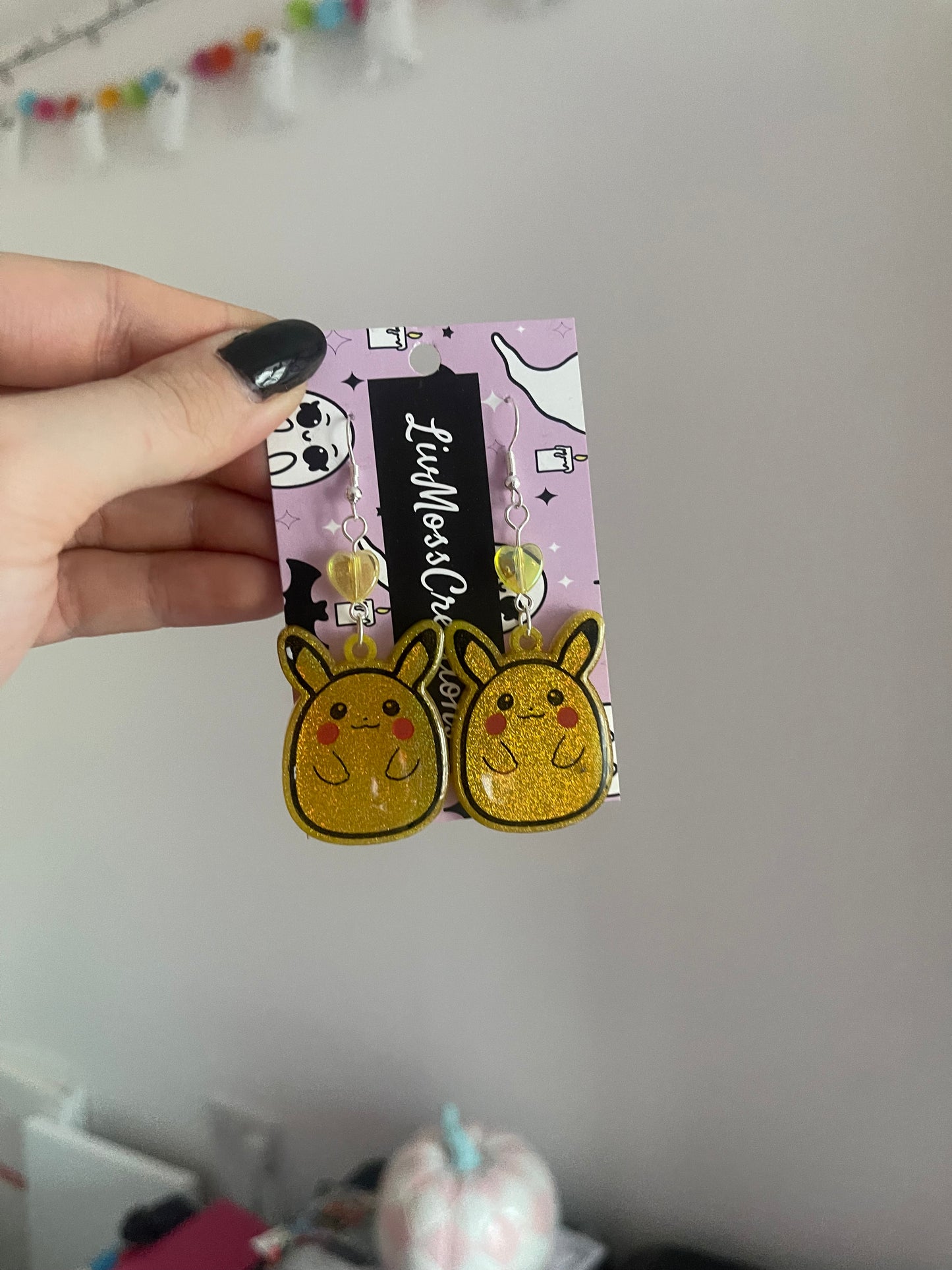 Squish Electric Mouse Earrings