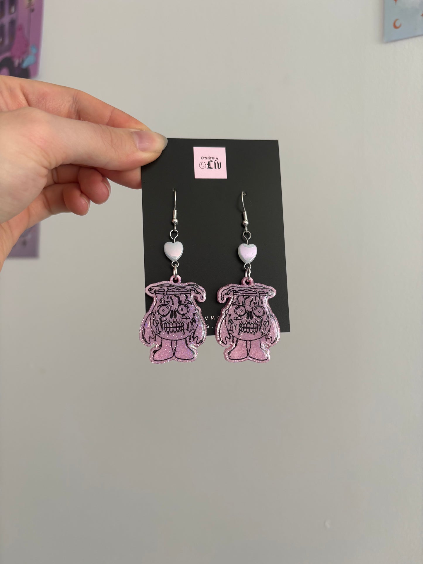 Pink Holographic Kool Drink Earrings