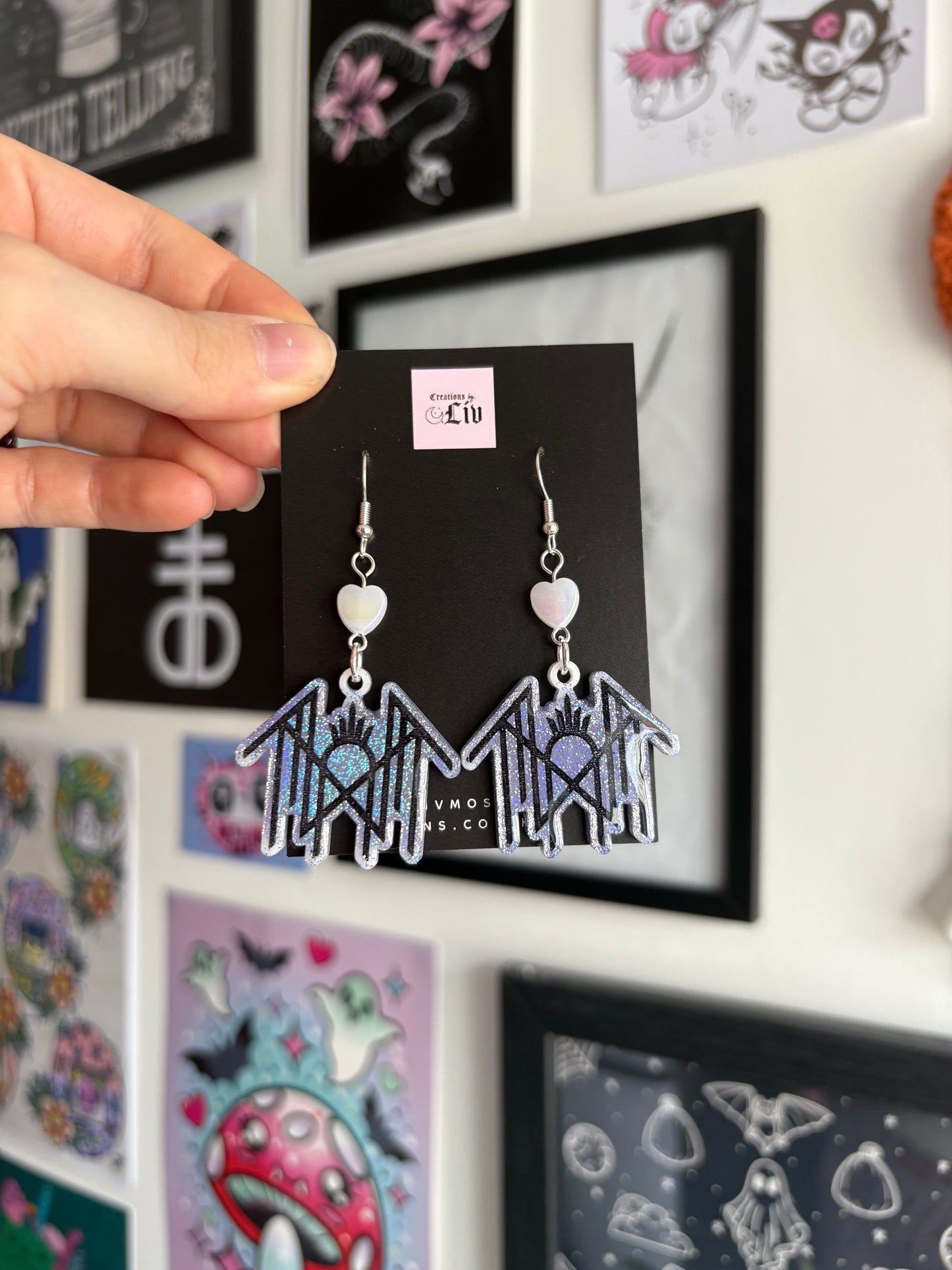 Lilac Holographic Sleepy Earrings