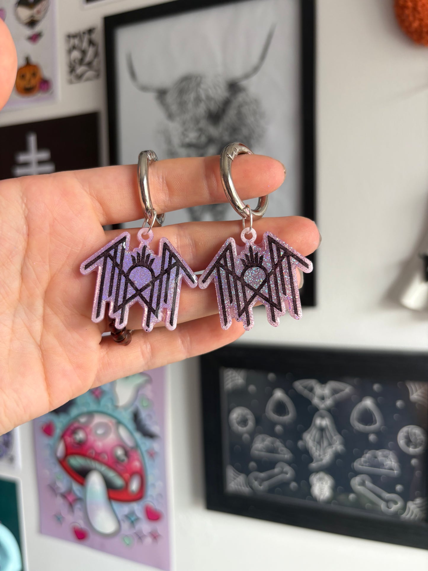 Pink Holographic Sleepy Boot Charms