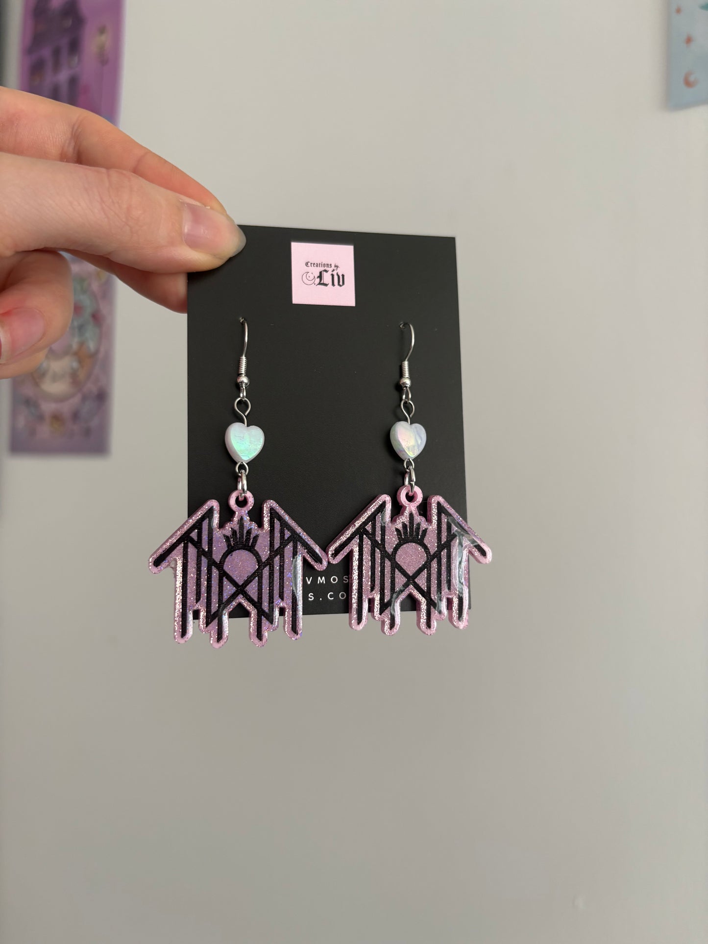 Pink Holographic Sleepy Earrings