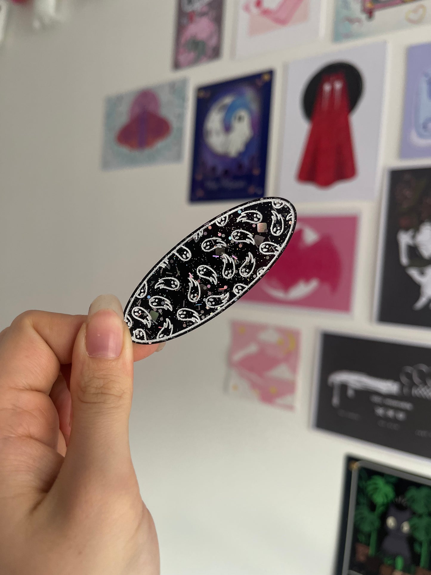 Mini Ghosts Barrette Clips