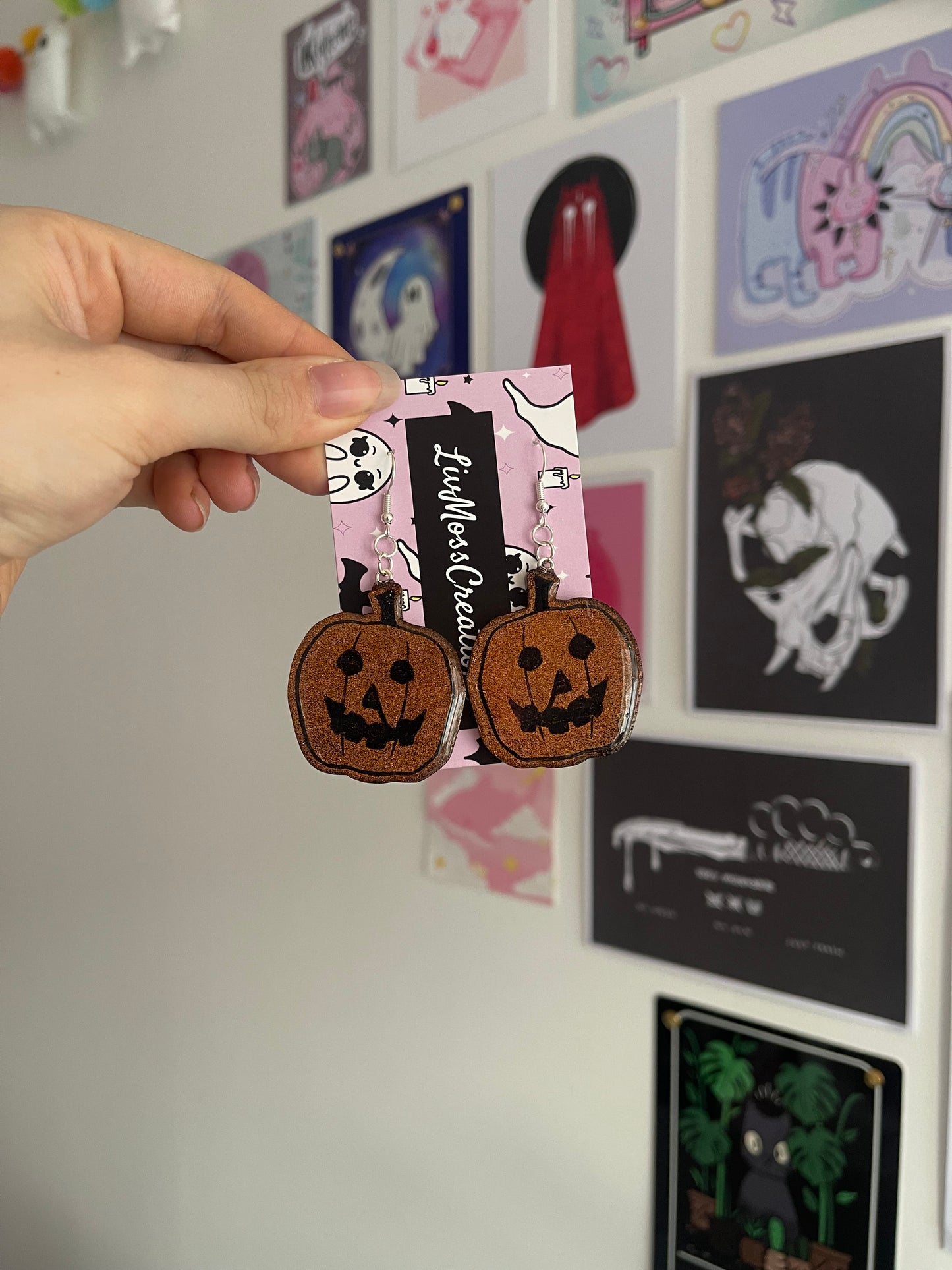 Wonky Pumpkin Earrings