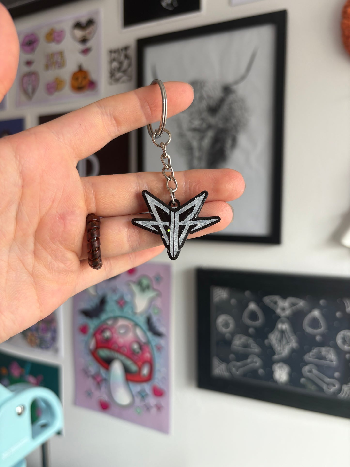 Falling Backwards Keyring