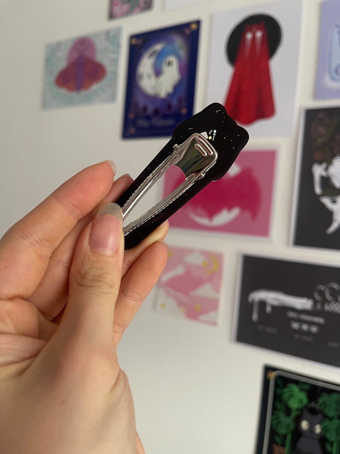 Cat Ghost Barrette Clips