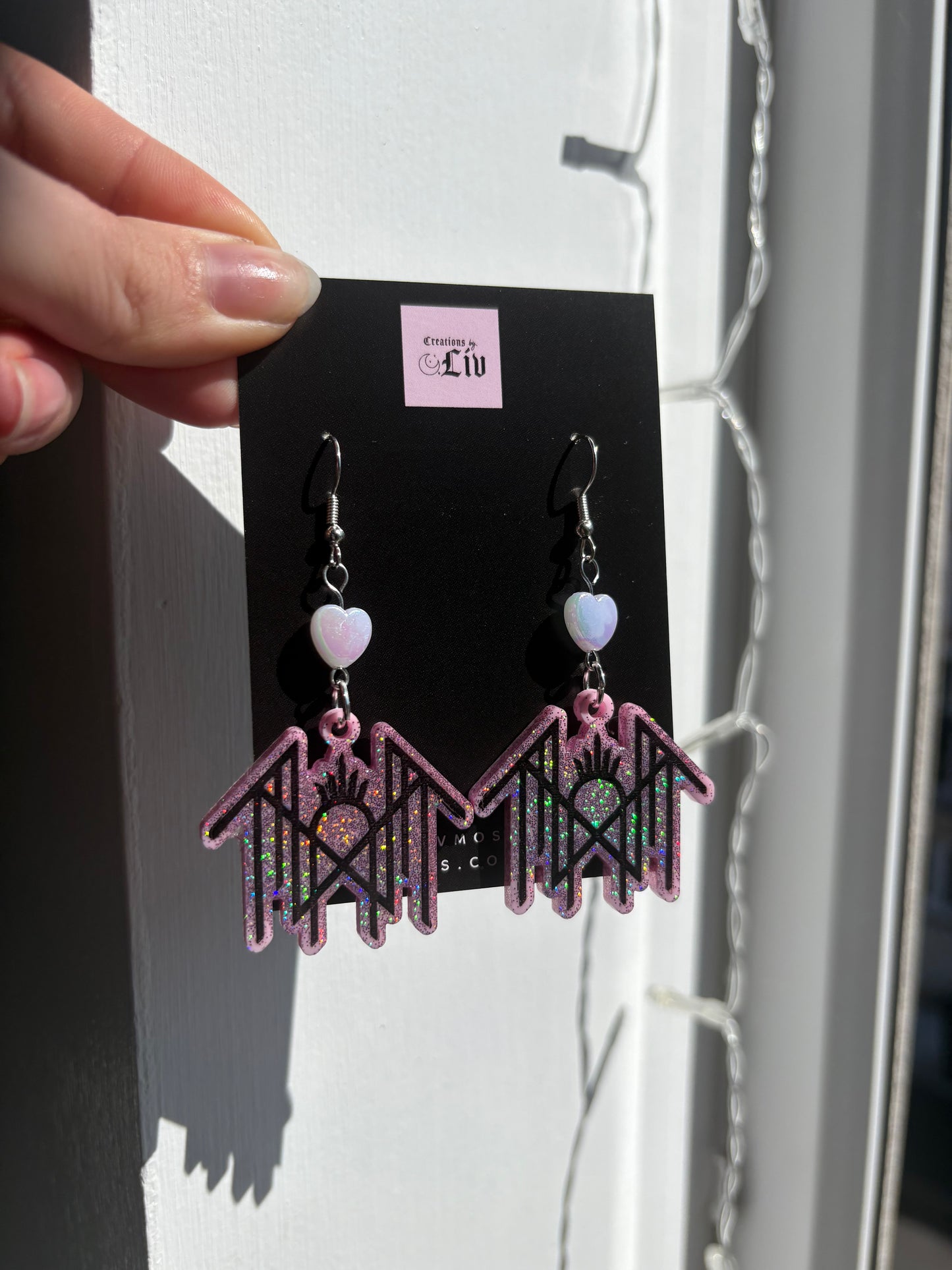 Pink Holographic Sleepy Earrings