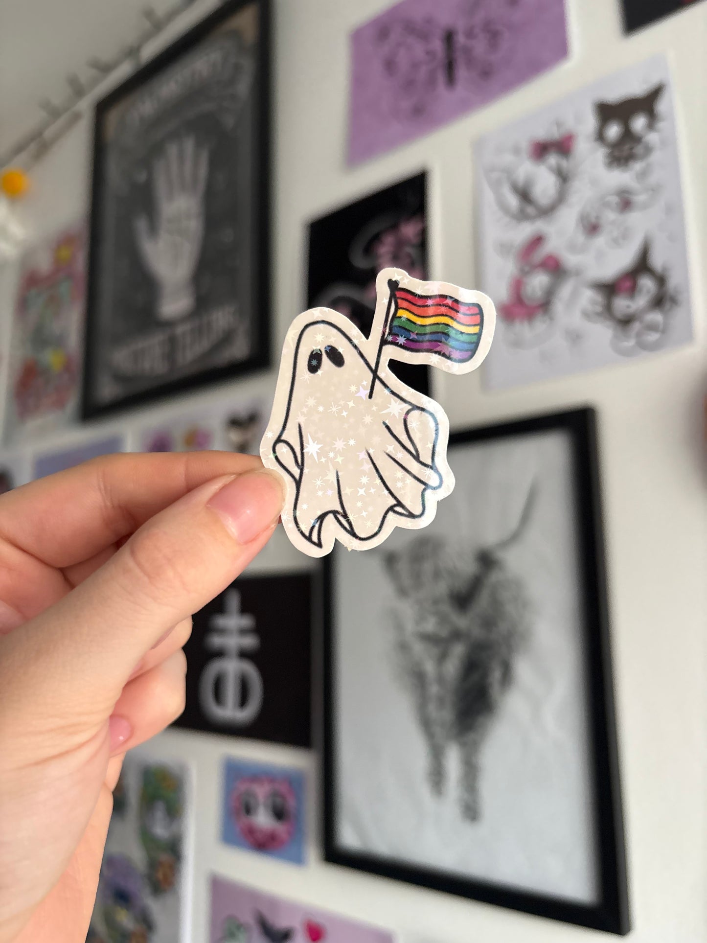 Pride Ghost Holographic Sticker