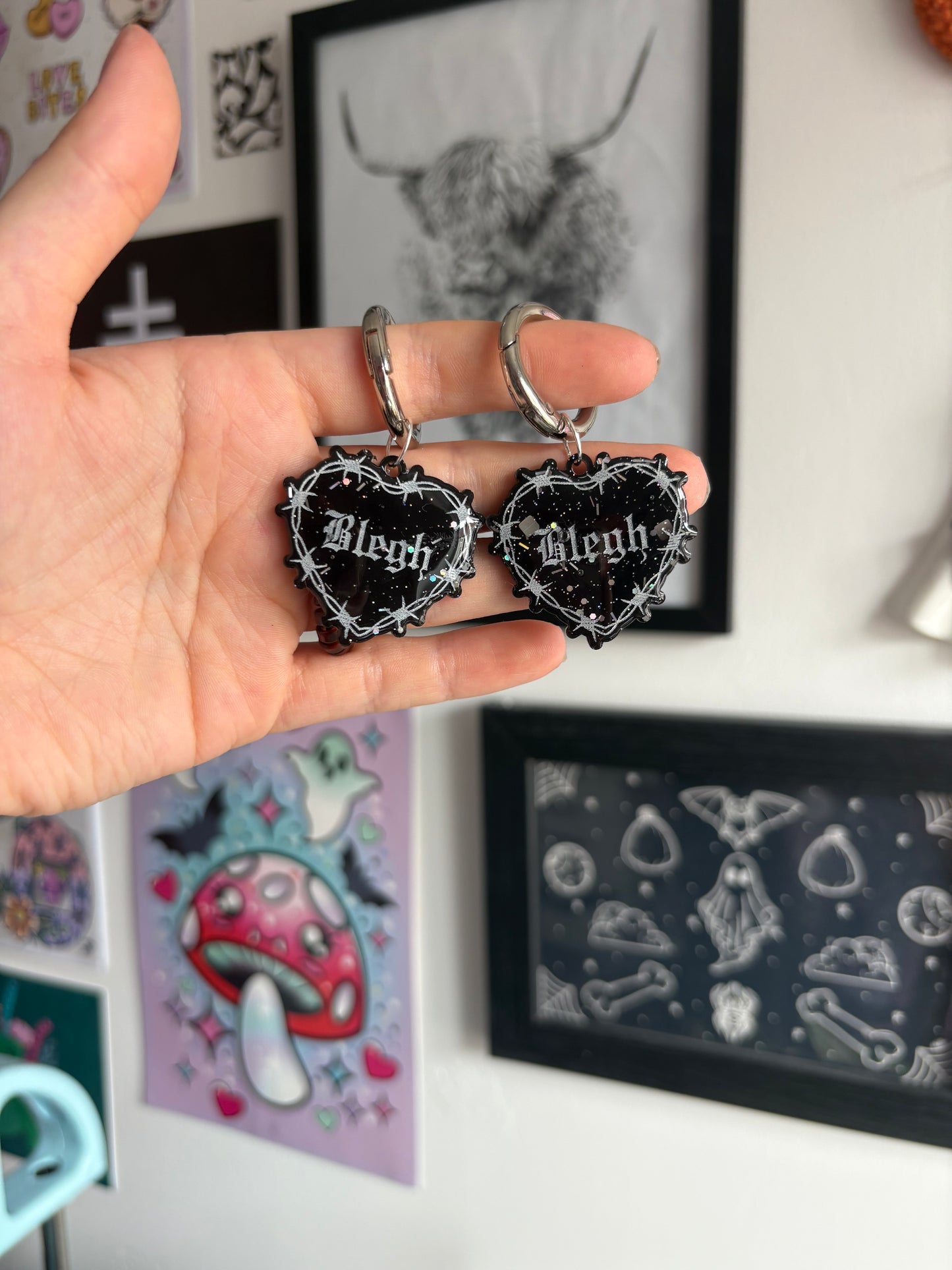 Blegh Barbed Heart Boot Charms