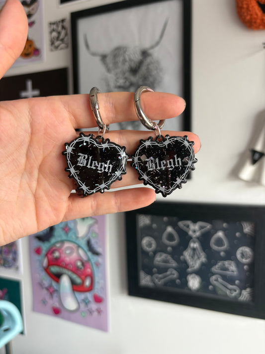 Blegh Barbed Heart Boot Charms
