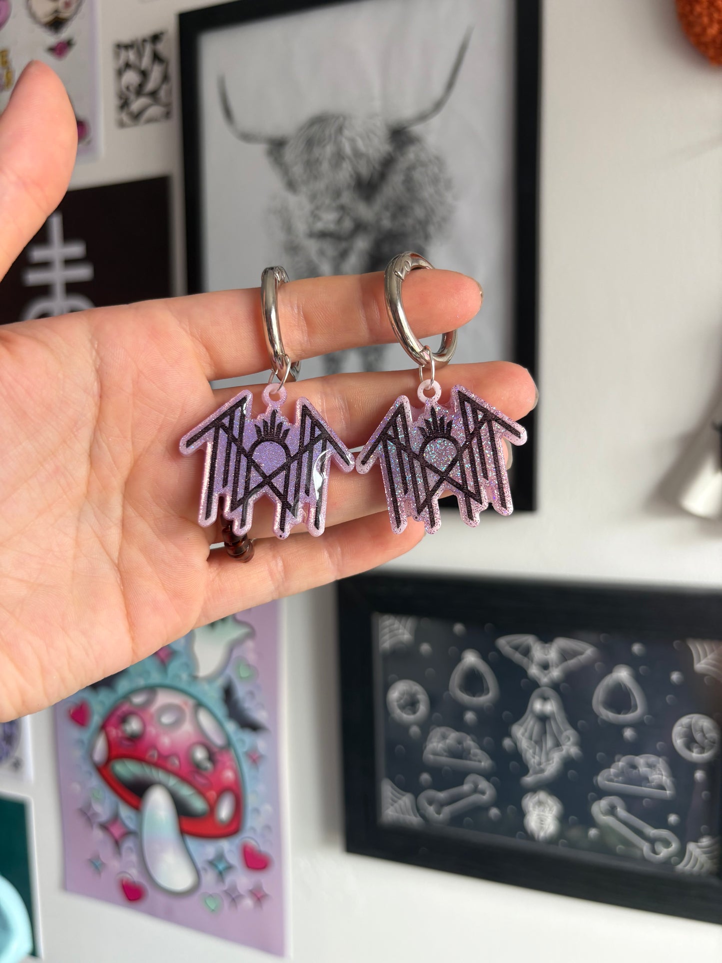 Pink Holographic Sleepy Boot Charms
