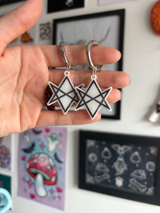 White Hexagram Boot Charms