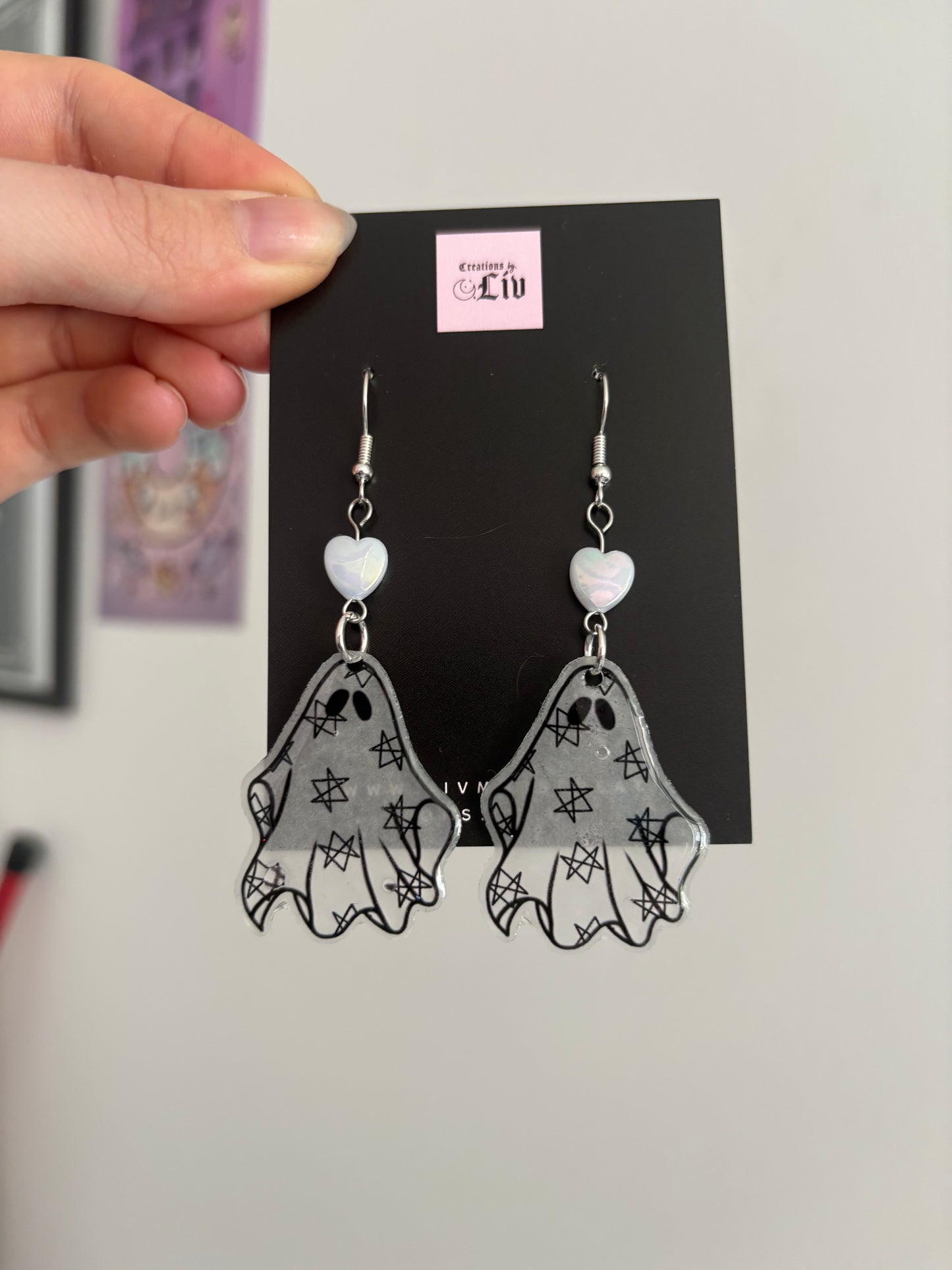 Hexagram Ghost Earrings