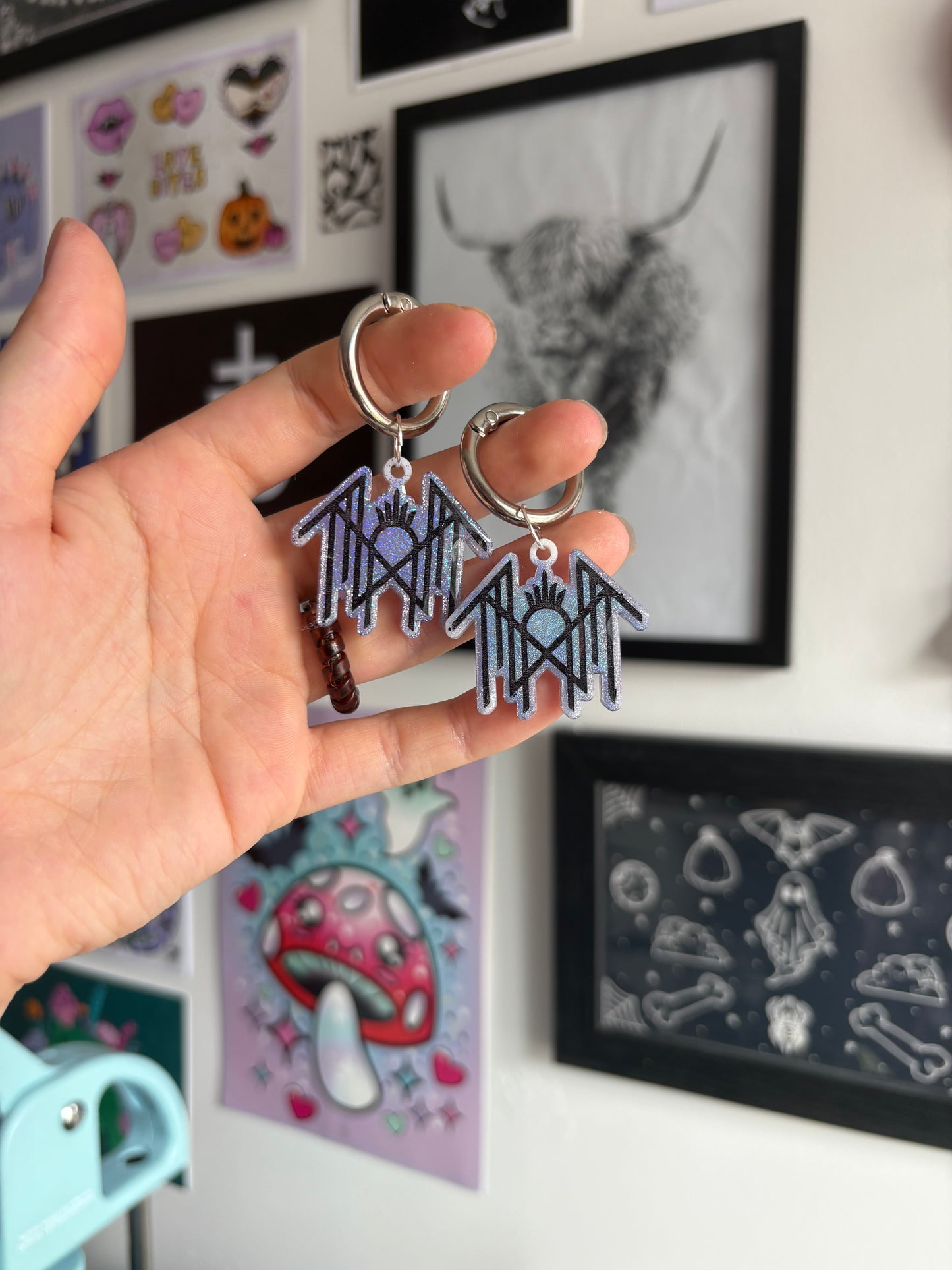 Lilac Holographic Sleepy Boot Charms