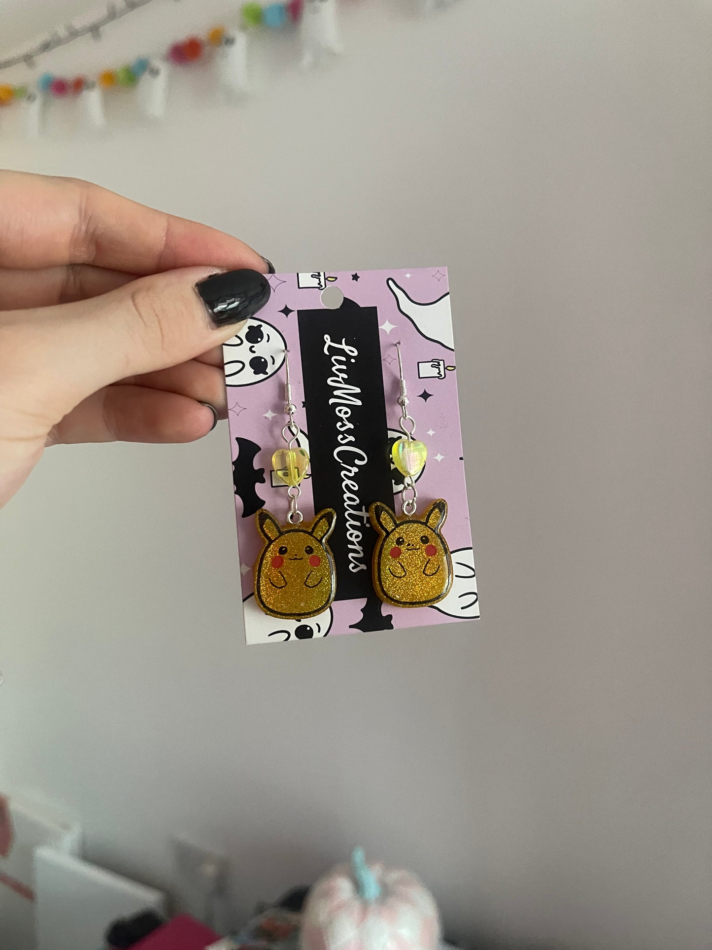 Small Squish Electric Mouse Earrings