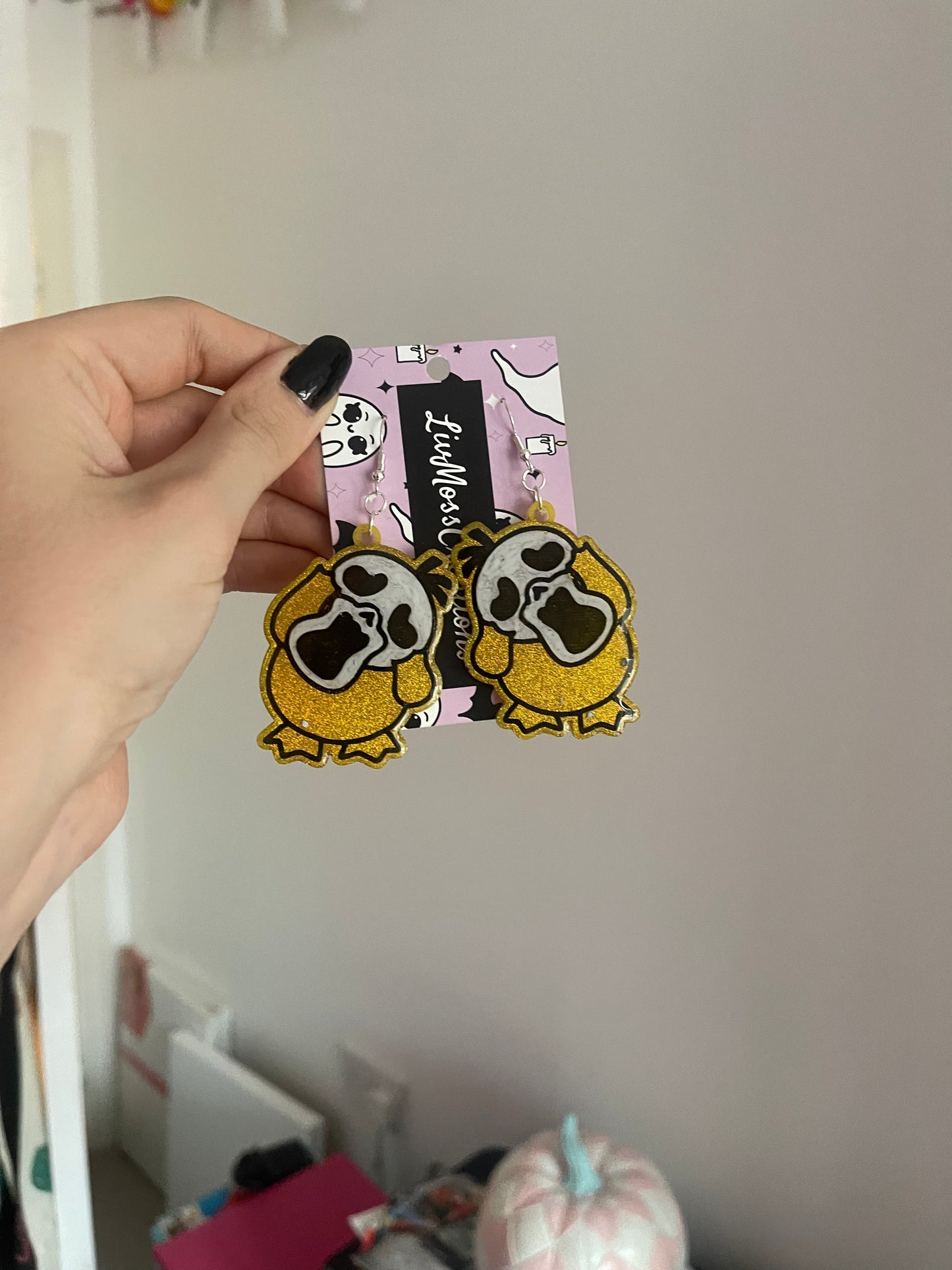 Spooky Psychic Duck Earrings