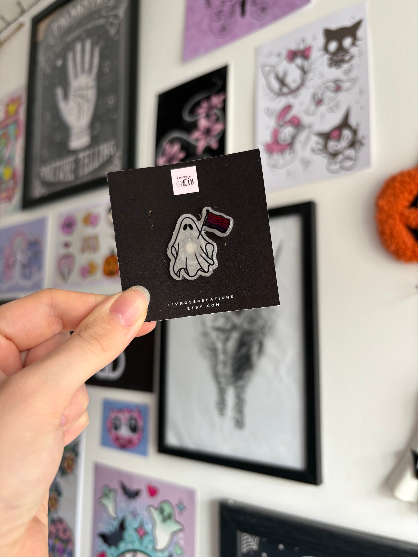 Bi Pride Ghost Pin