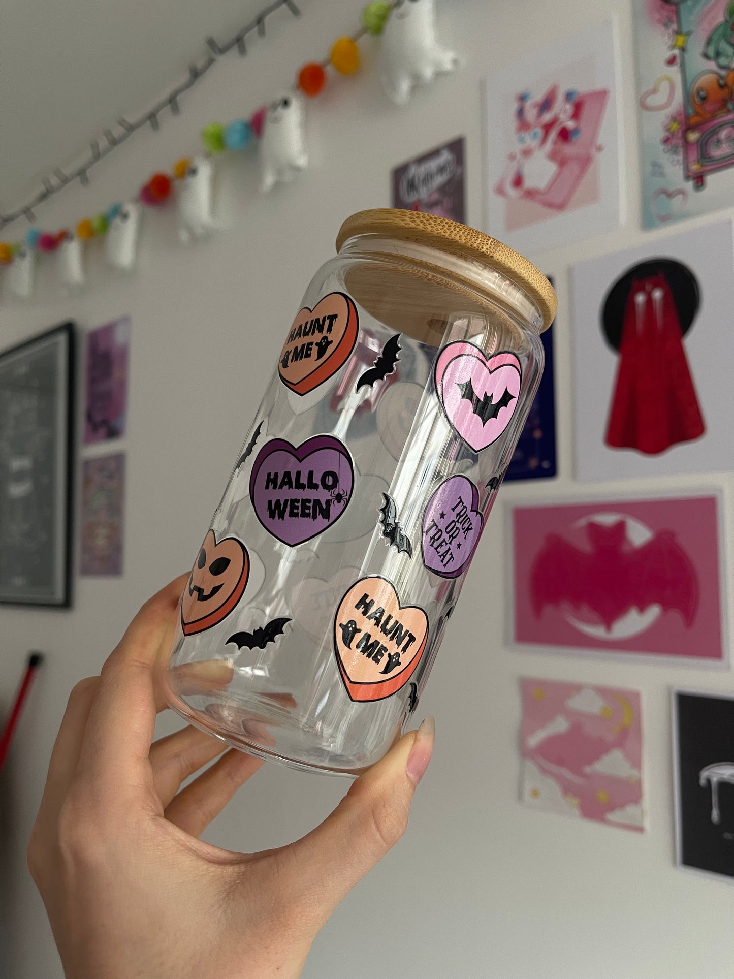 Halloween Hearts Libbey Glass