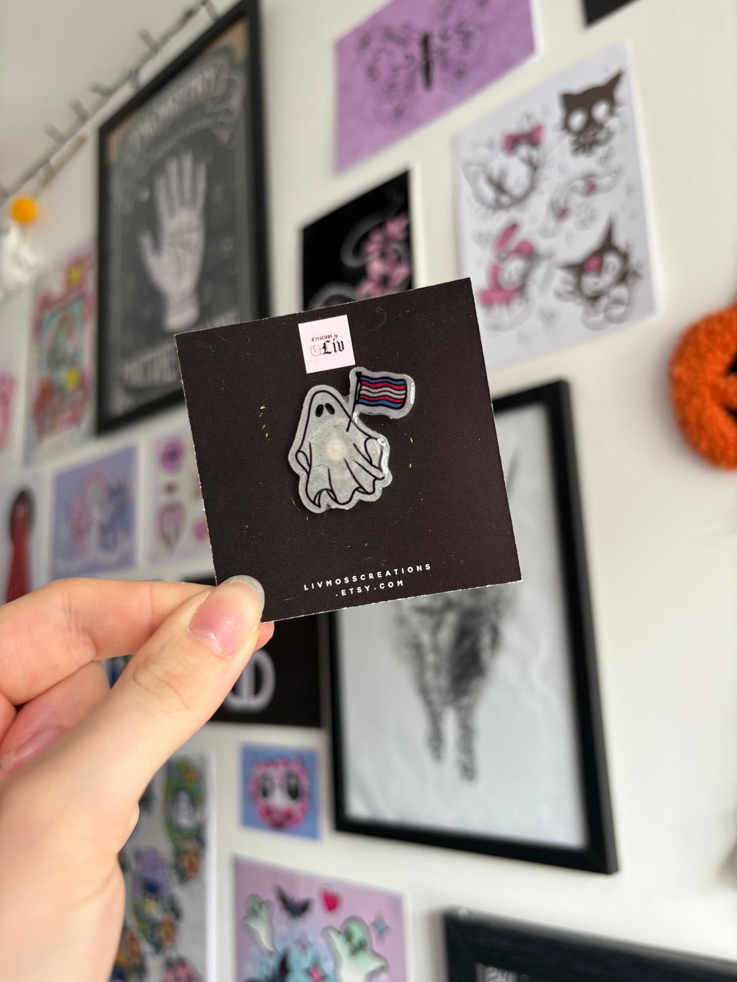 Trans Pride Ghost Pin