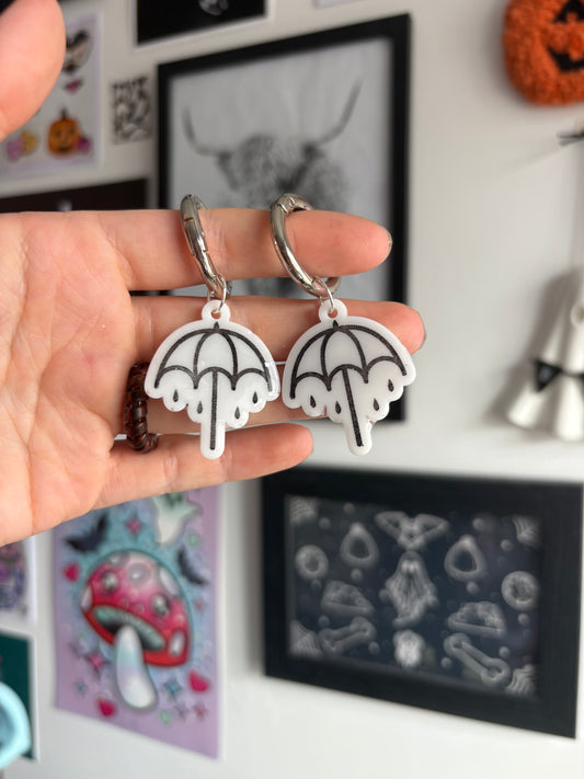 White Rainy Umbrella Boot Charms