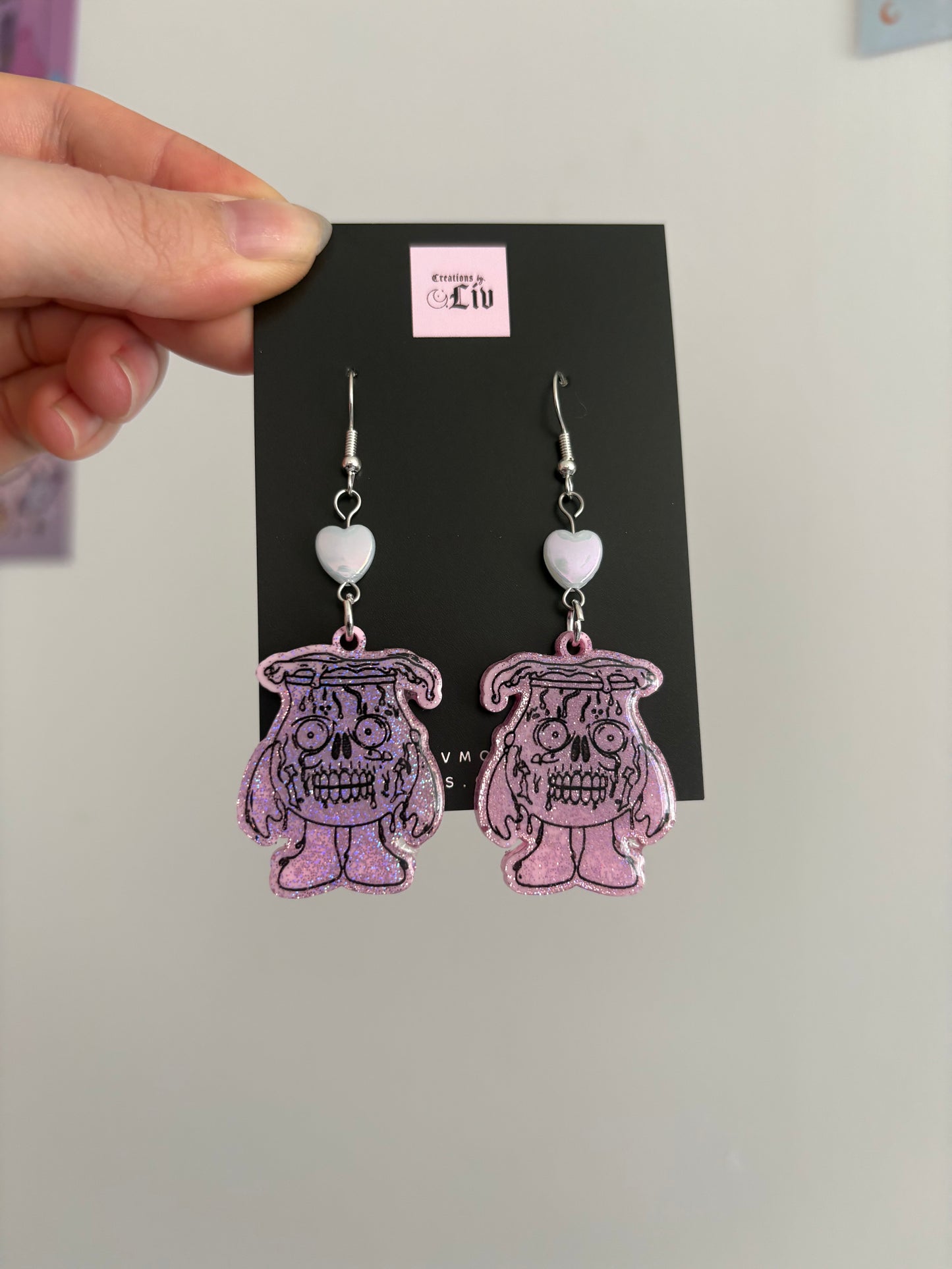 Pink Holographic Kool Drink Earrings
