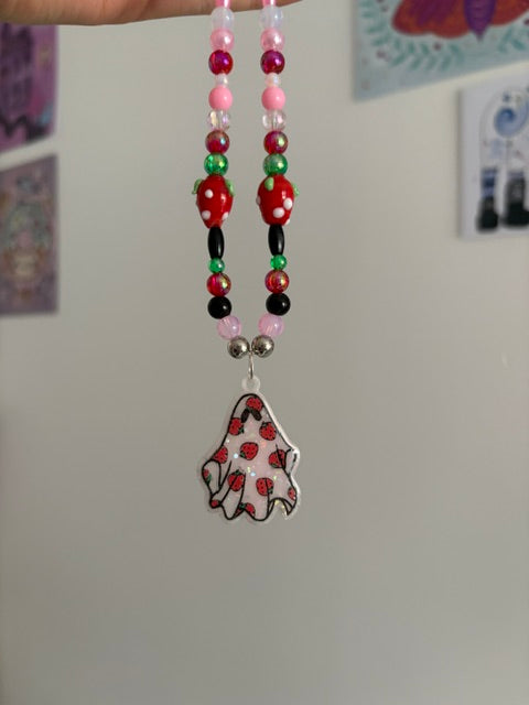 Strawberry Ghost Necklace