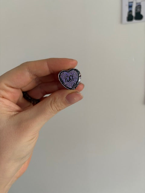 Anti-Valentines Resin Heart Pins