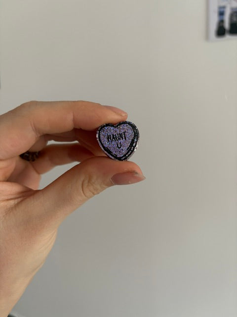Anti-Valentines Resin Heart Pins