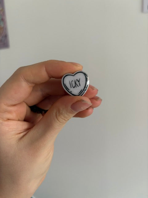 Anti-Valentines Resin Heart Pins