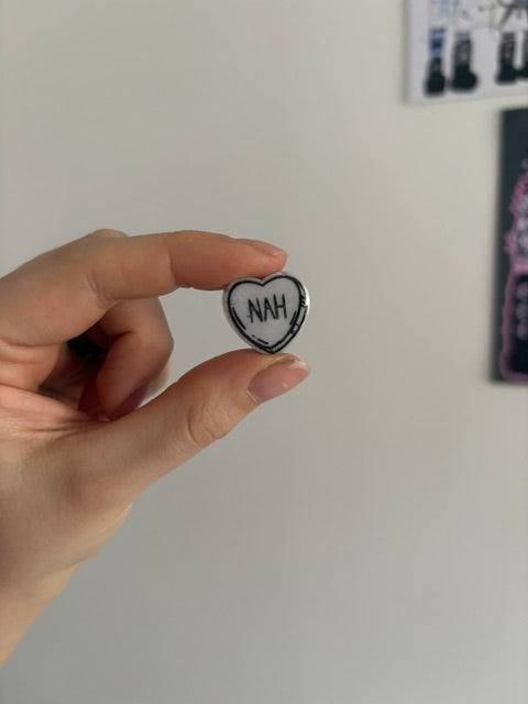 Anti-Valentines Resin Heart Pins
