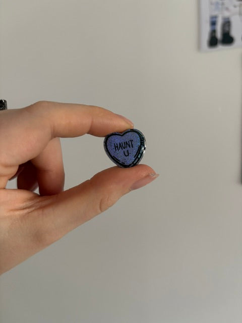 Anti-Valentines Resin Heart Pins