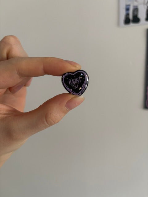 Anti-Valentines Resin Heart Pins