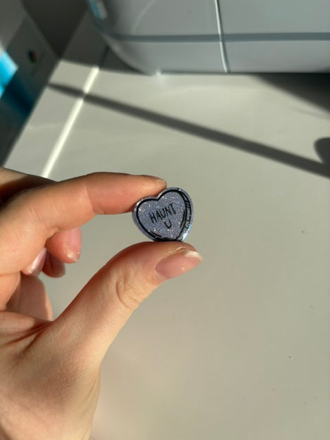 Anti-Valentines Resin Heart Pins